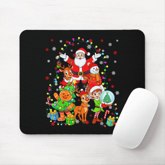 Tapis De Souris Funny Santa Elf Snowman Reindeer Gingerbread Chris (Avec souris)