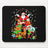 Tapis De Souris Funny Santa Elf Snowman Reindeer Gingerbread Chris (Devant)