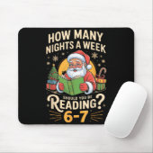 Tapis De Souris Funny Santa lisant 67 Meme Tee Noël Enseignant (Avec souris)