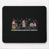 Tapis De Souris Funny Santa Ossums Overstimulated But Festive Xmas (Devant)