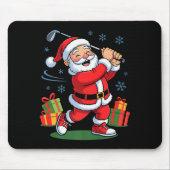 Tapis De Souris Funny Santa Playing Golf Holiday Christmas Xmas Pa (Devant)