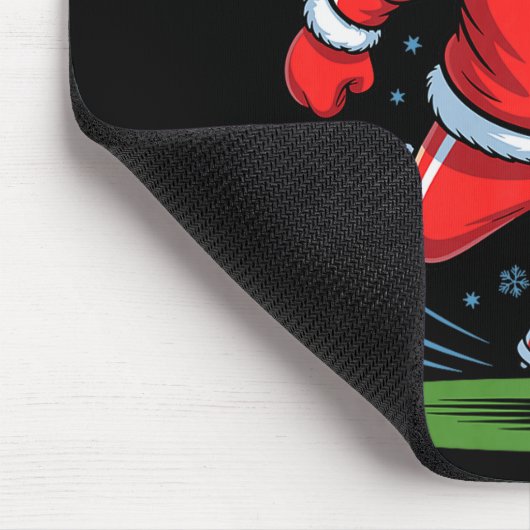 Tapis De Souris Funny Santa Playing Soccer Holiday Christmas Xmas (Coin)