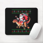 Tapis De Souris Funny Santa Riding Dinosaur Animal Ugly Christmas (Avec souris)