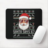 Tapis De Souris Funny Santa Says 67 Ugly Christmas Sweater (Avec souris)