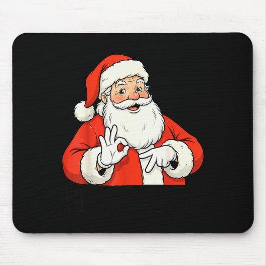 Tapis De Souris Funny Santa Says Six Seven Christmas 67 Meme Xmas (Devant)