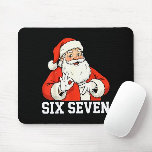Tapis De Souris Funny Santa Says Six Seven Christmas 67 Meme Xmas (Avec souris)