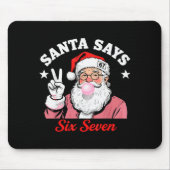 Tapis De Souris Funny Santa Says Six Seven Christmas 67 Meme Xmas (Devant)
