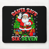 Tapis De Souris Funny Santa Says Six Seven Christmas 67 Meme Xmas (Devant)