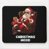 Tapis De Souris Funny Sarcastic Santa Smoking And Drinking “christ (Devant)