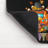 Tapis De Souris Funny School Bus Witch Turkey Santa Happy Hallotha (Coin)