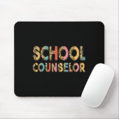 Tapis De Souris Funny School Counselor Teacher Leopard School Coun (Avec souris)
