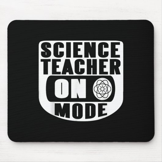 Tapis De Souris Funny Science Teacher On Mode Activated With Atom  (Devant)