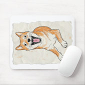Tapis De Souris Funny Screaming Shiba Inu - Internal Chaos Crayon (Avec souris)