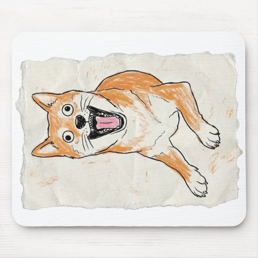 Tapis De Souris Funny Screaming Shiba Inu - Internal Chaos Crayon (Devant)
