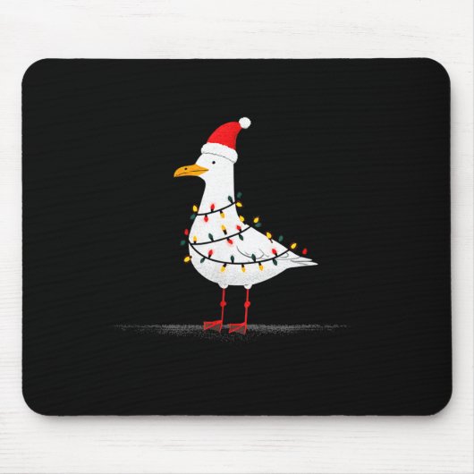 Tapis De Souris Funny Seagull Christmas Graphics Animal Lights Lov (Devant)