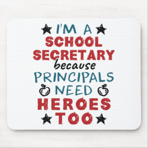 Tapis De Souris Funny Secrétaire d'école Héros appréciation