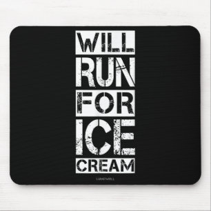 Tapis De Souris Funny Sera Couché Pour La Crème De Glace Courir Ch