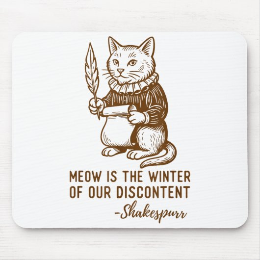 Tapis De Souris Funny Shakespeare Quote Cat Shakespurr  (Devant)