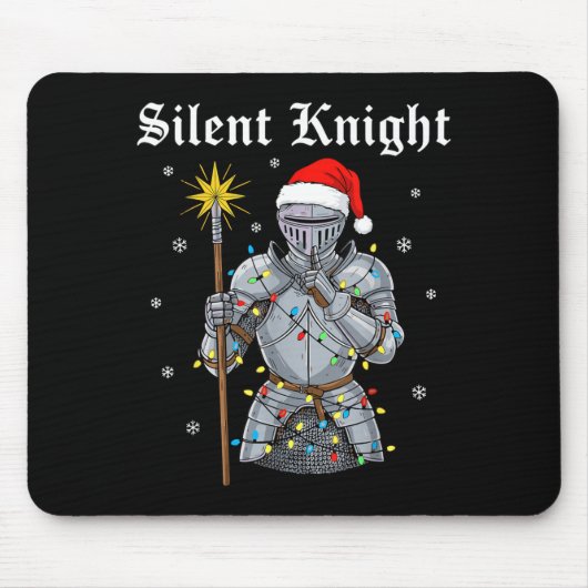 Tapis De Souris Funny Silent Santa Knight Medieval Christmas Warri (Devant)