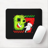 Tapis De Souris Funny Six Seven 67 Meme 6 7 Christmas Elf Hand Boy (Avec souris)