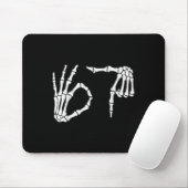 Tapis De Souris Funny Six Seven 6 7 Meme 67 Skeleton Hand Hallowee (Avec souris)