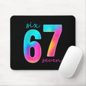 Tapis De Souris Funny Six Seven 6 7 Meme Gen Alpha Slang 67 Kids  (Avec souris)