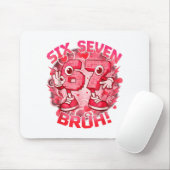 Tapis De Souris Funny Six Seven Bruh 67 Brainrot Meme Valentine's  (Avec souris)