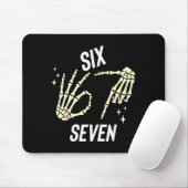 Tapis De Souris Funny Six Seven Gen Alpha Slang Meme 6 7 Skeleton (Avec souris)