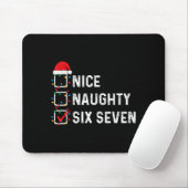 Tapis De Souris Funny Six Seven Meme 67 Christmas List Nice Naught (Avec souris)