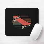 Tapis De Souris Funny Skateboarding Longboard Performing Tricks Sk (Avec souris)