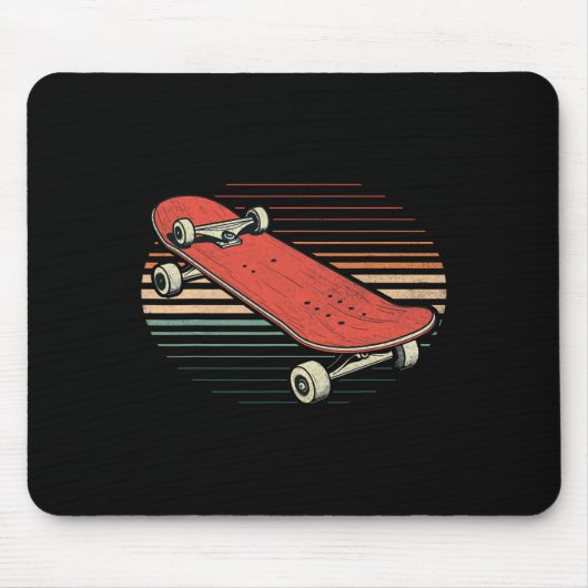 Tapis De Souris Funny Skateboarding Longboard Performing Tricks Sk (Devant)