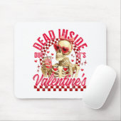 Tapis De Souris Funny Skeleton Dead Inside But It's Valentine's Da (Avec souris)