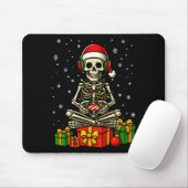 Tapis De Souris Funny Skeleton Game Controller Xmas Lights Men Wom (Avec souris)