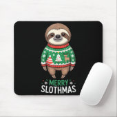 Tapis De Souris Funny Sloth Lover Christmas Merry Slothmas Ugly Ho (Avec souris)