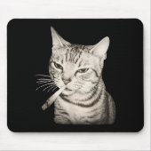 Tapis De Souris Funny Smoking Cat Cigarette Kitty Gen Z Meme (Devant)