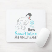 Tapis De Souris Funny Snow How Snowflakes Are Really Made (Avec souris)