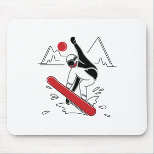 Tapis De Souris Funny Snowboard Shirt - Amateurs de snowboard Gif