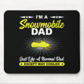 Tapis De Souris Funny Snowmobile Papa Snowmobile Rider Cadeau T-sh (Devant)