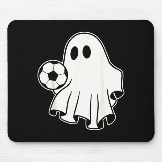 Tapis De Souris Funny Soccer Ghost Playing Soccer Lovers Halloween (Devant)