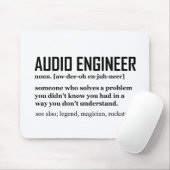 Tapis De Souris Funny Sound Engineer Audio Engineering Definition (Avec souris)