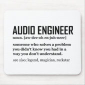 Tapis De Souris Funny Sound Engineer Audio Engineering Definition (Devant)