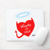 Tapis De Souris Funny Split Personnalité Naughty Nice Cartoon Coeu (Avec souris)