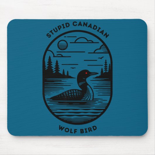 Tapis De Souris Funny Stud Canadian Wolf Bird Hockey Romance Lgbt  (Devant)
