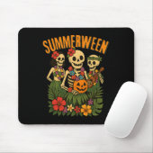 Tapis De Souris Funny Summerween Skeletons Luau Party Halloween Be (Avec souris)