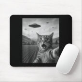 Tapis De Souris Funny Surprised Ed Cat Selfie With Alien Ufo Cat U (Avec souris)