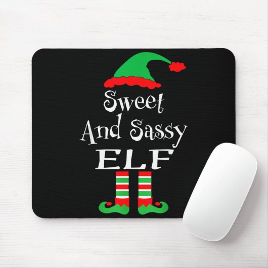 Tapis De Souris Funny Sweet And Sy Elf Shirt Xmas Family Matching (Avec souris)
