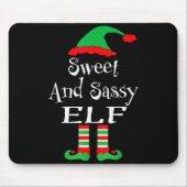 Tapis De Souris Funny Sweet And Sy Elf Shirt Xmas Family Matching (Devant)