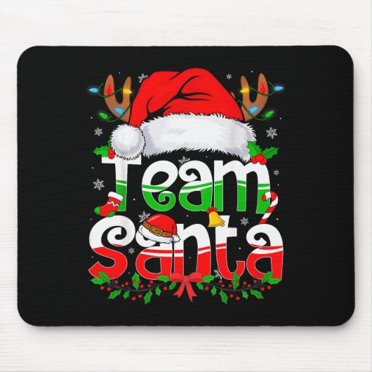 Tapis De Souris Funny Team Santa Claus Christmas Family Matching P (Devant)