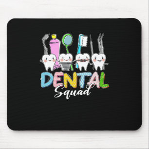Tapis De Souris Funny Teeth Dental Squad Dentist Happy Easter Day