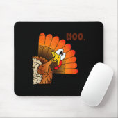 Tapis De Souris Funny Thanksgiving Cute Turkey Moo I'm A Cow Men W (Avec souris)